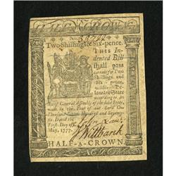 Delaware May 1, 1777 2s/6d Extremely Fine.