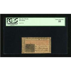 New Jersey March 25, 1776 15s PCGS Choice About