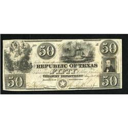 Austin, TX- Republic of Texas $50 Jan. 20, 1840