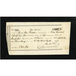 Columbia, TX- Republic of Texas Treasury Warrant