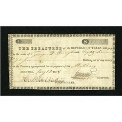 Houston, TX- Treasurer of the Republic of Texas
