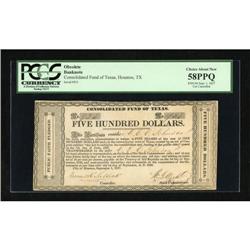 Houston, TX- Consolidated Fund of Texas $500