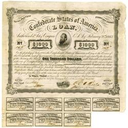 Ball 241 Criswell 126 $1000 1863 Bond.