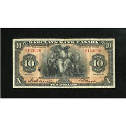 Montreal, ON- Barclays Bank Canada $10 Jan. 2,