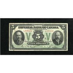 Toronto- Imperial Bank of Canada $5 Nov. 1, 1923