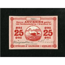 Greenland 25 Ore (1913) Pick 11