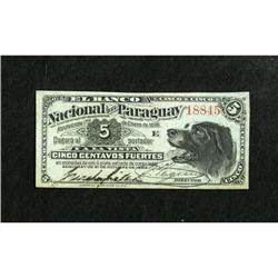 Paraguay 5 Centavos 1886 Pick S141