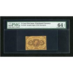 Fr. 1230 5c First Issue PMG Choice Uncirculated