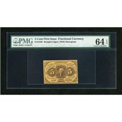 Fr. 1230 5c First Issue PMG Choice Uncirculated