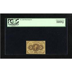 Fr. 1231 5c First Issue PCGS Choice About New