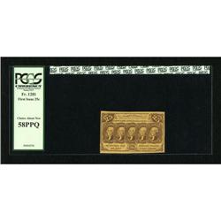 Fr. 1281 25c First Issue PCGS Choice About New
