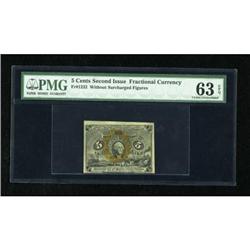 Fr. 1232 5c Second Issue Offset Error PMG Choice
