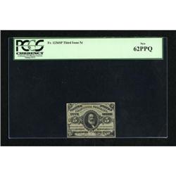 Fr. 1236SP 5c Third Issue Narrow Margin Face