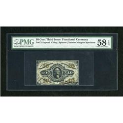 Fr. 1253SP 10c Third Issue Narrow Margin Face