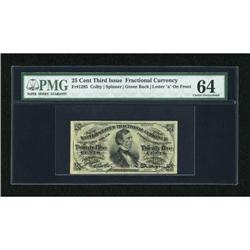 Fr. 1295 25c Third Issue PMG Choice Uncirculated