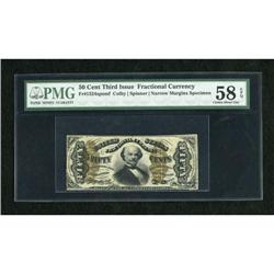 Fr. 1324SP 50c Third Issue Spinner PMG Choice