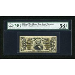Fr. 1334 50c Third Issue Spinner PMG Choice