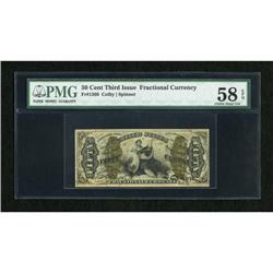 Fr. 1370 50c Third Issue Justice PMG Choice