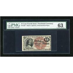 Fr. 1267 15c Fourth Issue PMG Choice