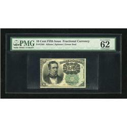 Fr. 1264 10c Fifth Issue PMG Uncirculated 62