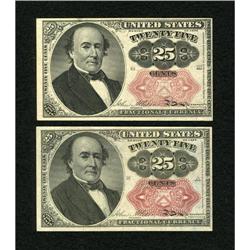 Fr. 1309 25c Fifth Issue Two Examples. Very