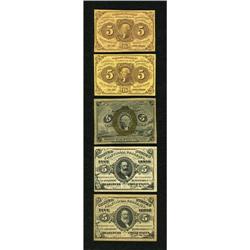 Fr. 1232 5c Second Issue About New.