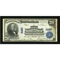Birmingham, AL - $20 1902 Plain Back Fr. 650 The
