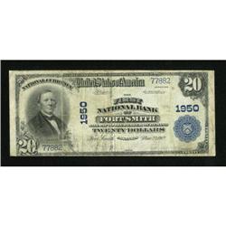 Fort Smith, AR - $20 1902 Plain Back Fr. 654 The