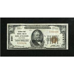 Los Angeles, CA - $50 1929 Ty. 1 Security-First