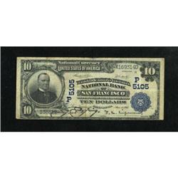 San Francisco, CA - $10 1902 Plain Back Fr. 632