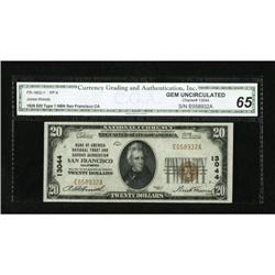 San Francisco, CA - $20 1929 Ty. 1 Bank of