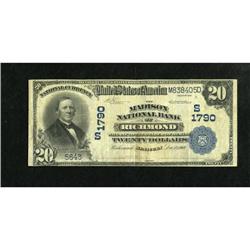 Richmond, KY - $20 1902 Plain Back Fr. 653 The