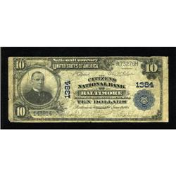 Baltimore, MD - $10 1902 Plain Back Fr. 624 The