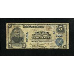 Lawrence, MA - $5 1902 Plain Back Fr. 598 The