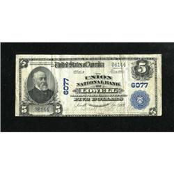 Lowell, MA - $5 1902 Plain Back Fr. 608 The