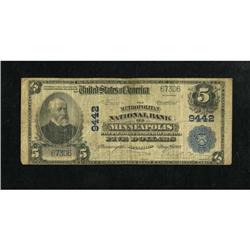 Minneapolis, MN - $5 1902 Plain Back Fr. 600 The