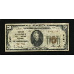 Belleville, NJ - $20 1929 Ty. 1 The First NB Ch.