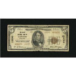 Clinton, NY - $5 1929 Ty. 2 The Hayes NB Ch. #