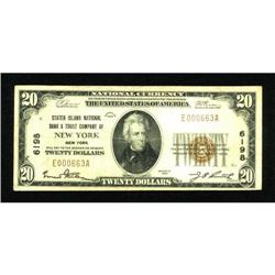 New York, NY - $20 1929 Ty. 1 Staten Island NB &