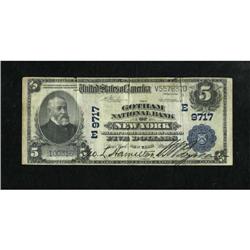 New York, NY - $5 1902 Plain Back Fr. 601 The