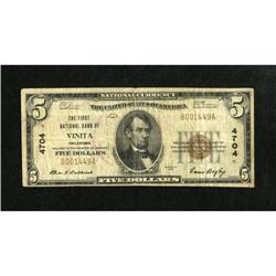Vinita, OK - $5 1929 Ty. 1 The First NB Ch. #