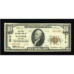 Wagoner, OK - $10 1929 Ty. 2 The First NB Ch. #