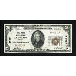 La Grande, OR - $20 1929 Ty. 1 The La Grande NB