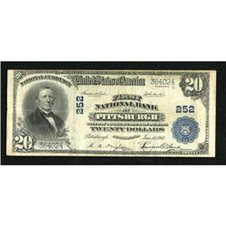 Pittsburgh, PA - $20 1902 Plain Back Fr. 658 The