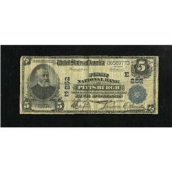 Pittsburgh, PA - $5 1902 Plain Back Fr. 606 The