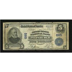 Pittsburgh, PA - $5 1902 Plain Back Fr. 598 The