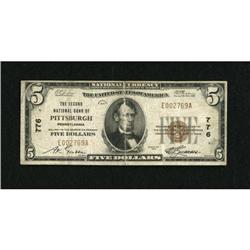Allegheny, PA - $5 1929 Ty. 1 The Second NB Ch.