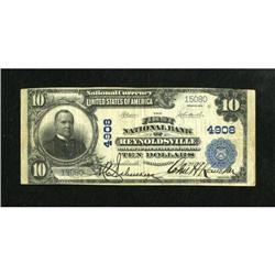 Reynoldsville, PA - $10 1902 Plain Back Fr. 630