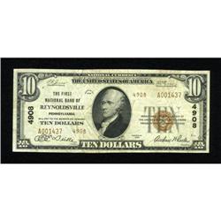 Reynoldsville, PA - $10 1929 Ty. 2 The First NB