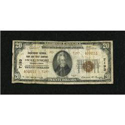 Swarthmore, PA - $20 1929 Ty. 2 The Swarthmore